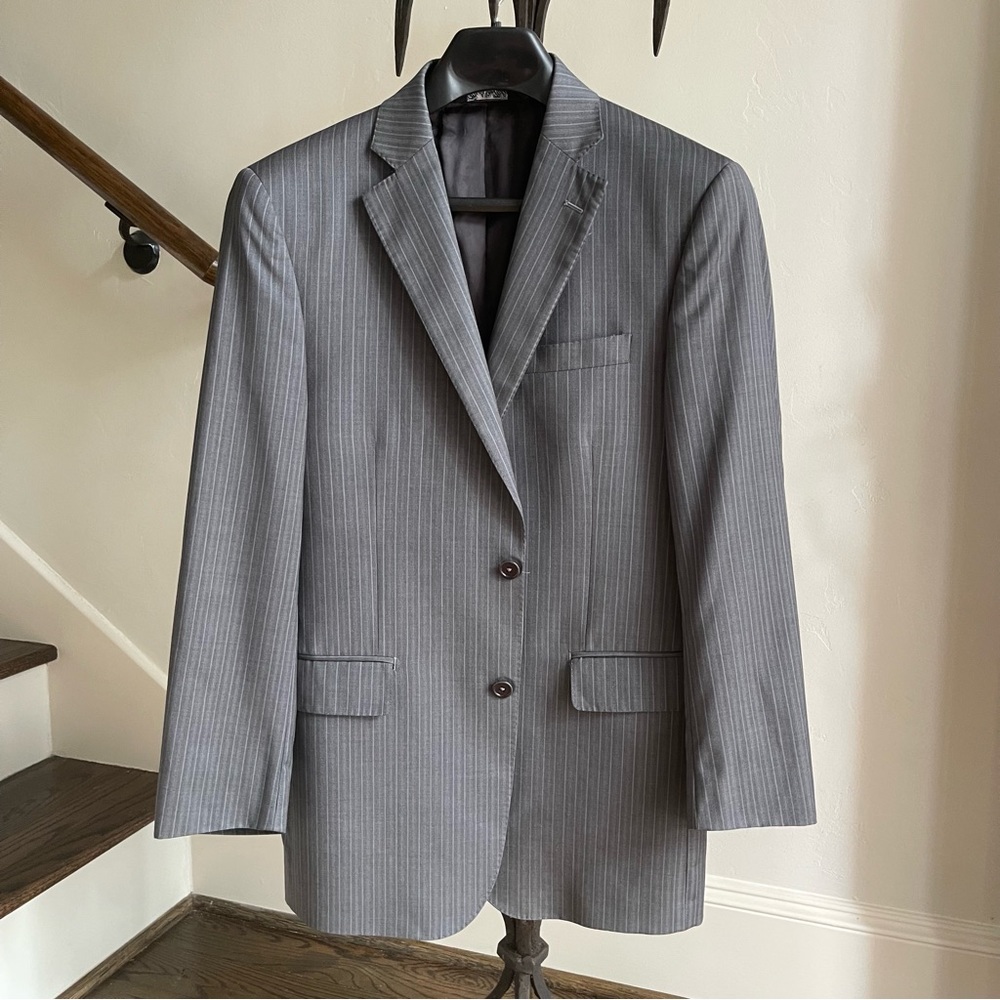 2-Piece Black Saks Fifth Ave Ermenegildo Zegna 38R